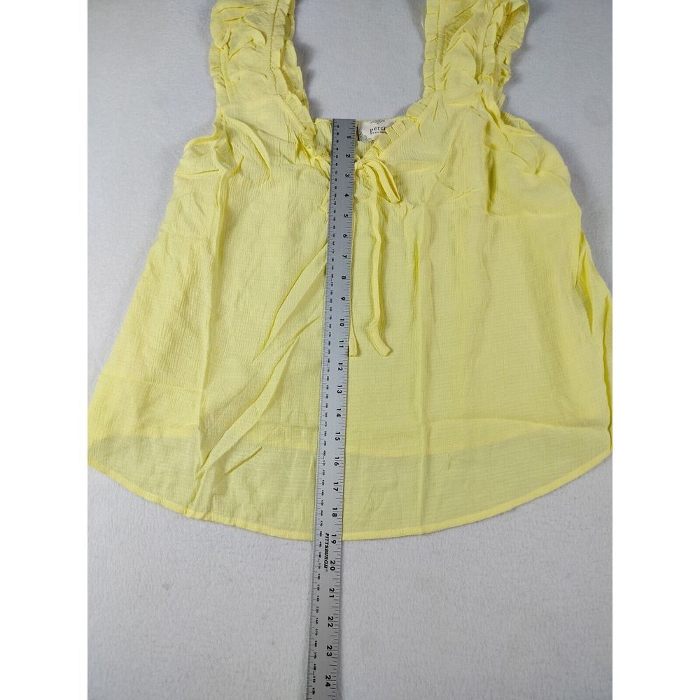 Perch Blu Pepper Tank Top 1XL Yellow Babydoll‎ Ruffles Cottagecore Prairiecore - Picture 5 of 7